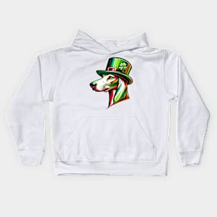 Ibizan Hound Enjoys Saint Patrick's Day Festivities Kids Hoodie